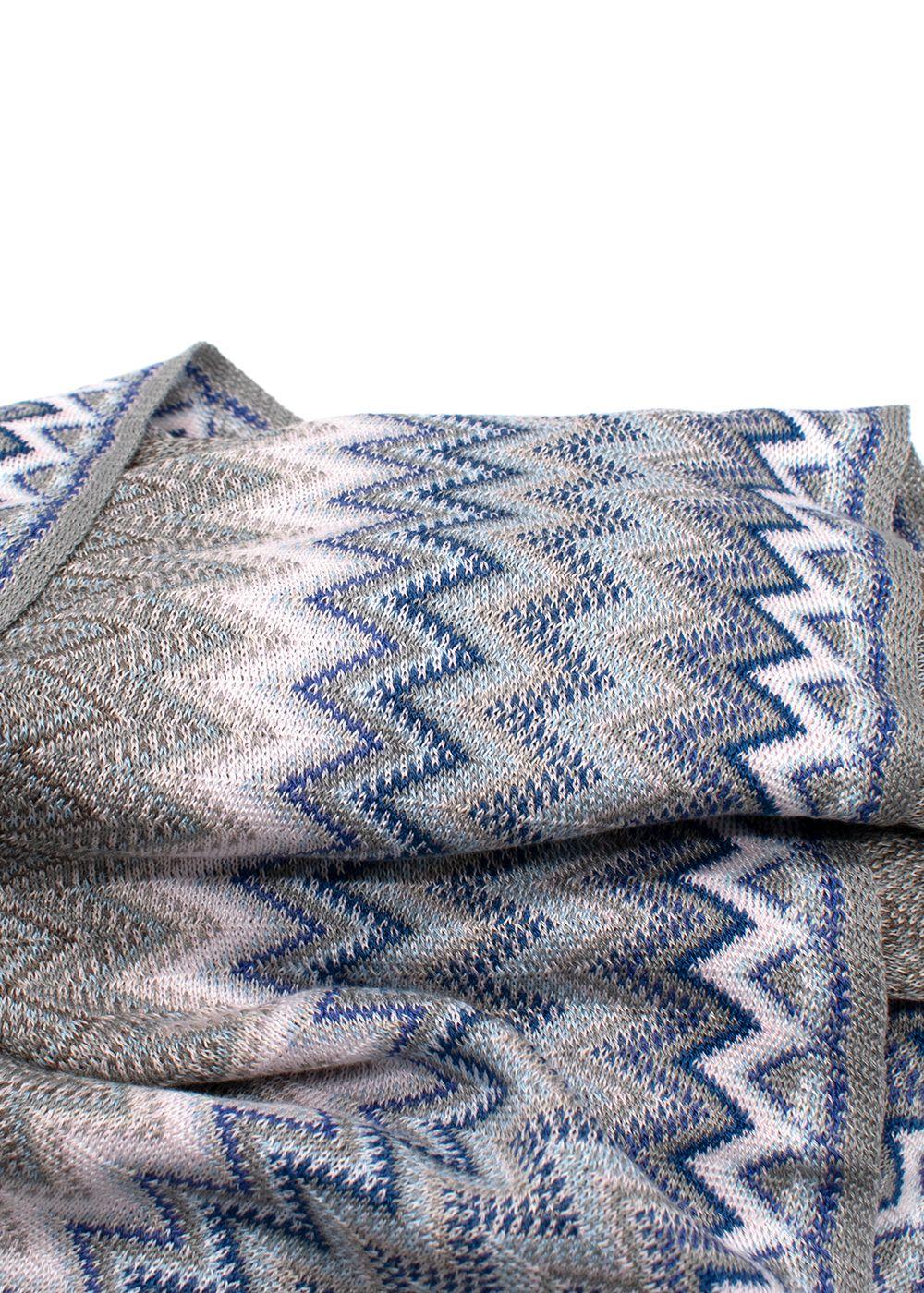 Missoni Blue and White Zig Zag Beach Kaftan