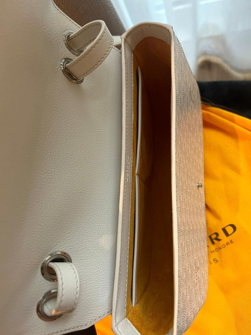 White Canvas & Chevroches Calfskin Yellow Tavenay Suede