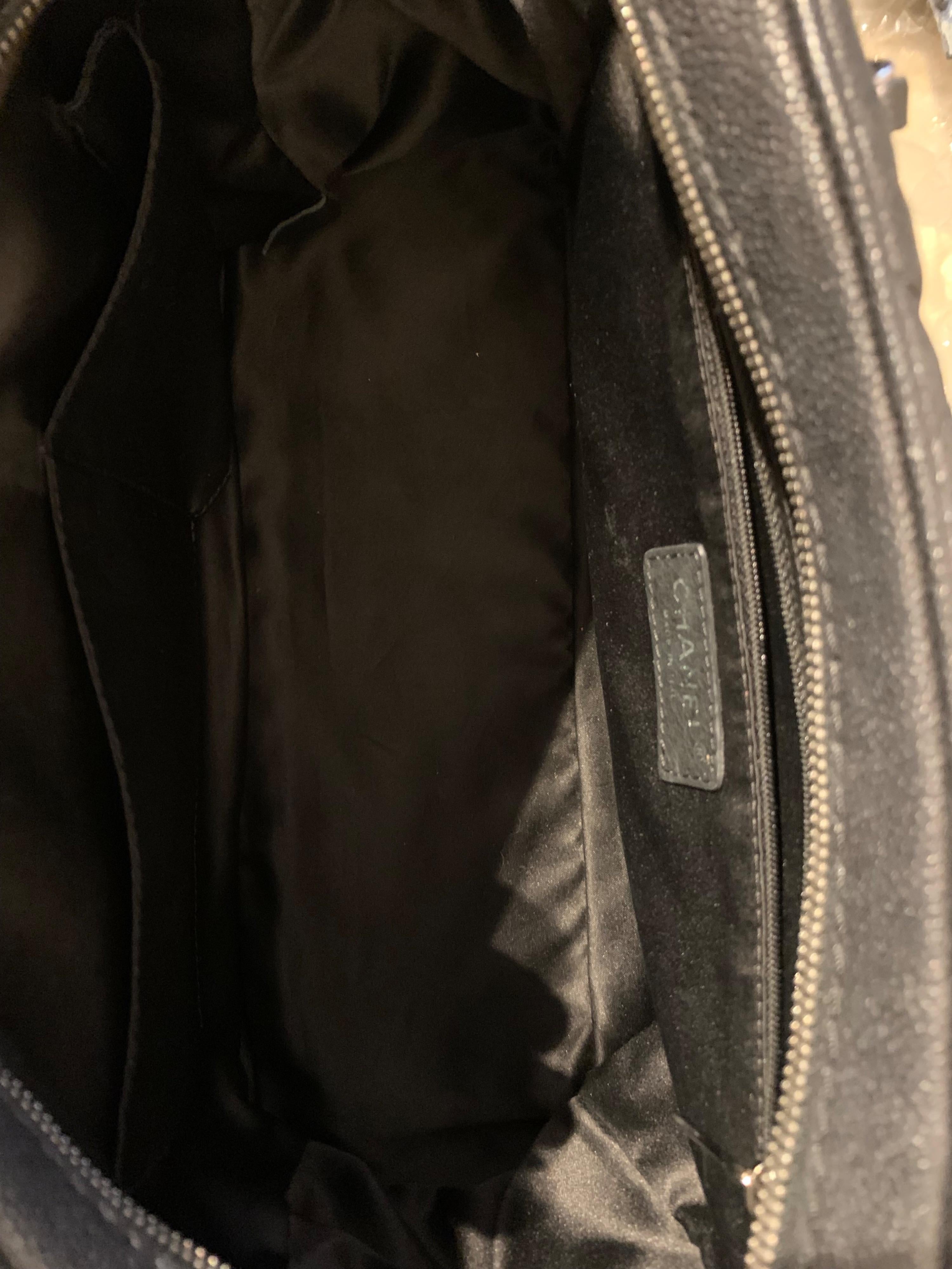 Chanel Black Caviar Leather Camera Bag