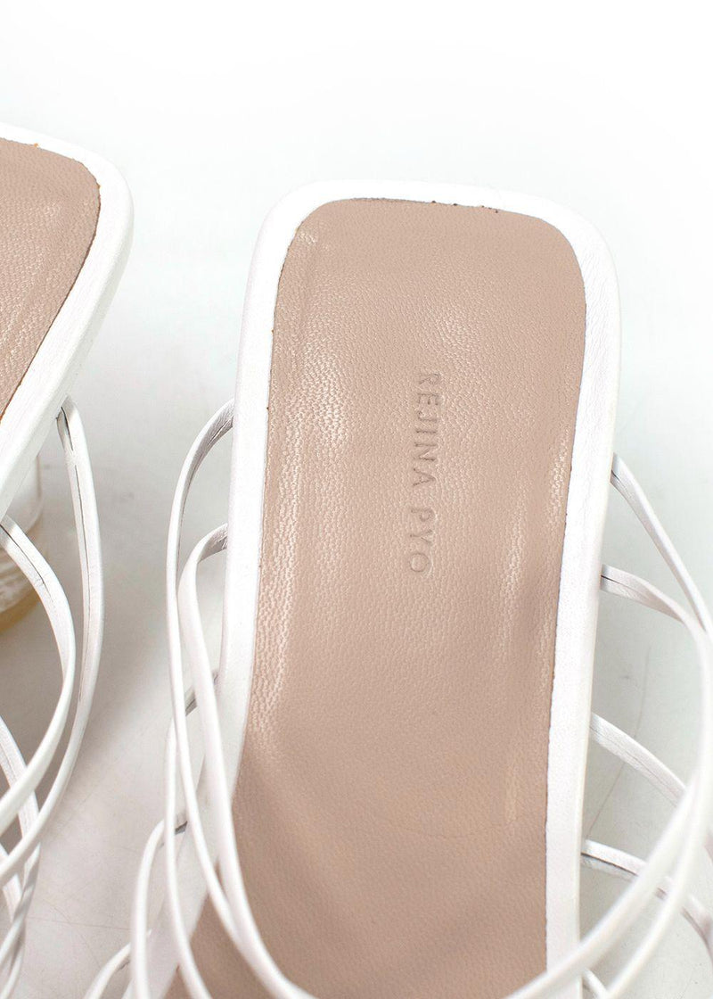 Rejina Pyo White Strappy Mules
