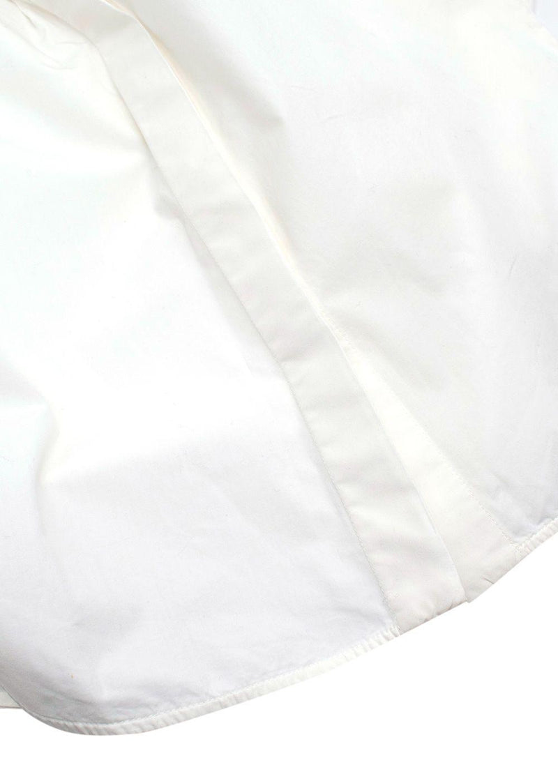 Celine White Collared Cotton Shirt