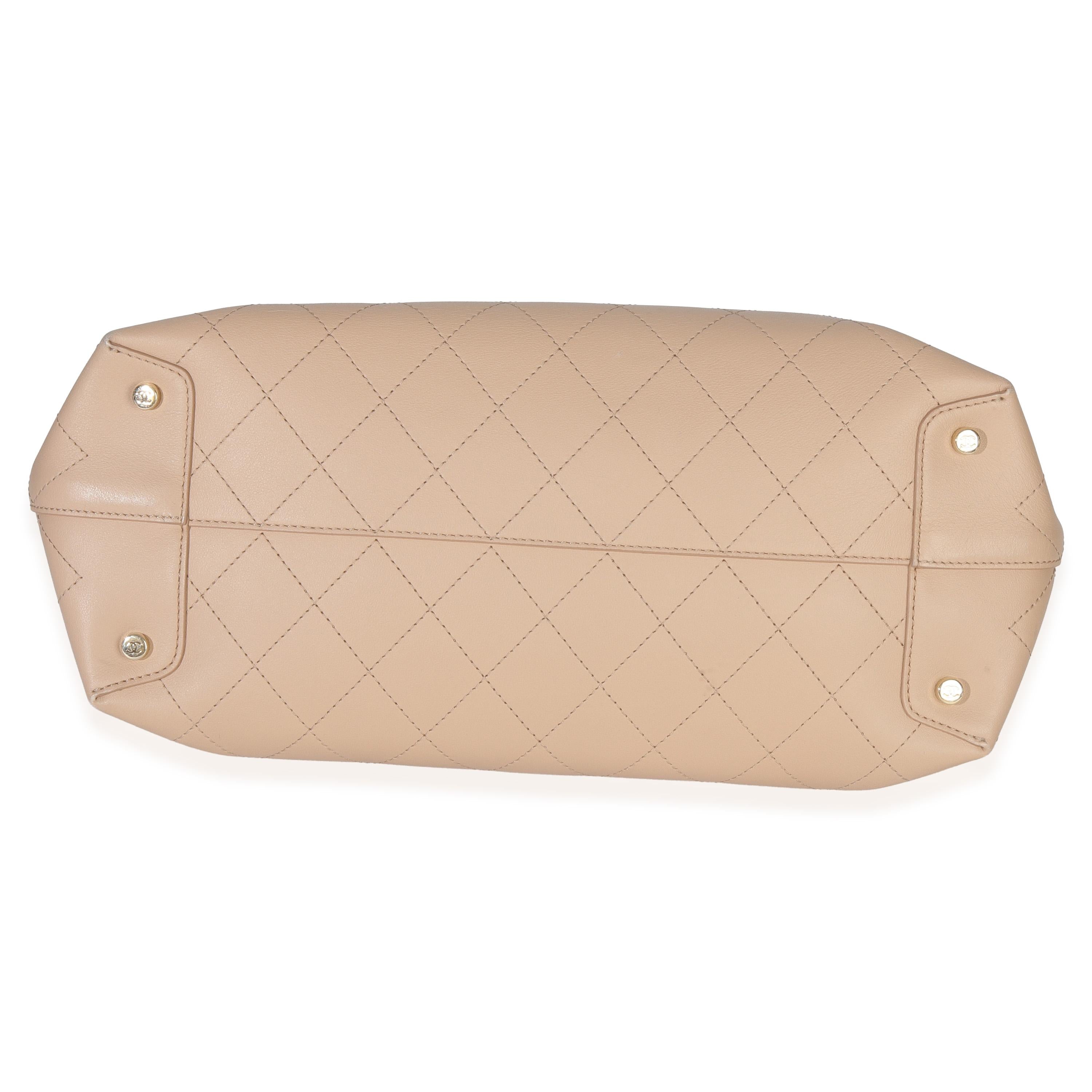 Chanel Quilted Calfskin Large Serial Shopper Tote