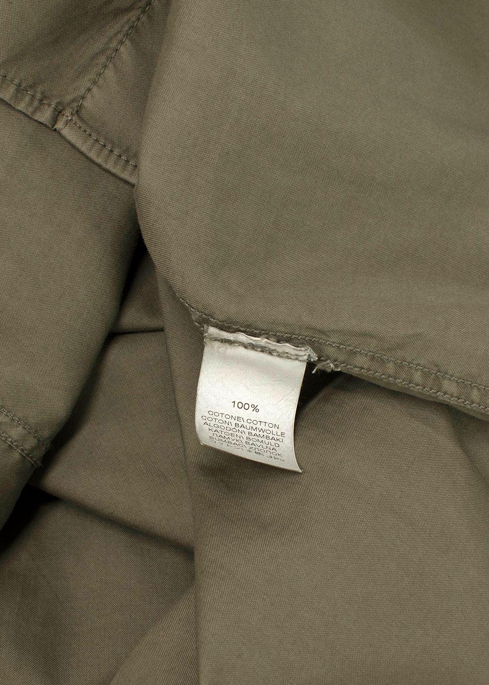 Brunello Cucinelli Khaki Cotton Button-down Shirt