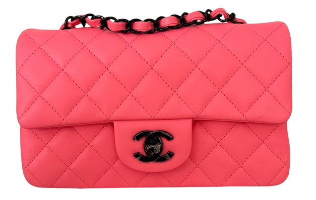 Chanel Neon Pink Limited Edition Ultra Mini Rectangular Single Flap Bag