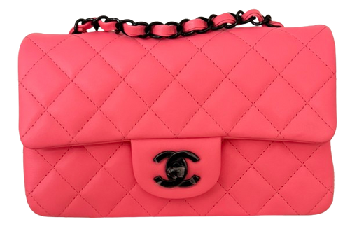 Chanel Neon Pink Limited Edition Ultra Mini Rectangular Single Flap Bag