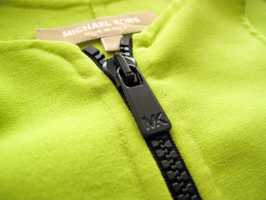 Michael Kors Collection Black & Neon Zip Front Dress