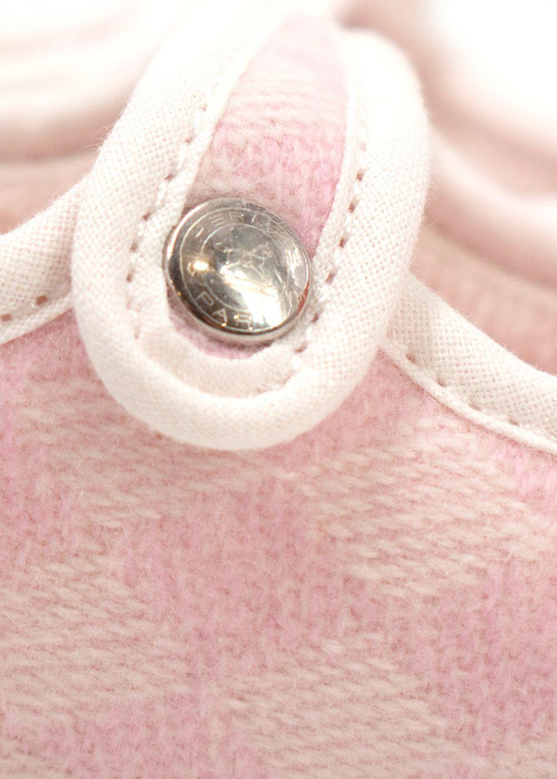 Hermes Pink Chequered Baby Booties