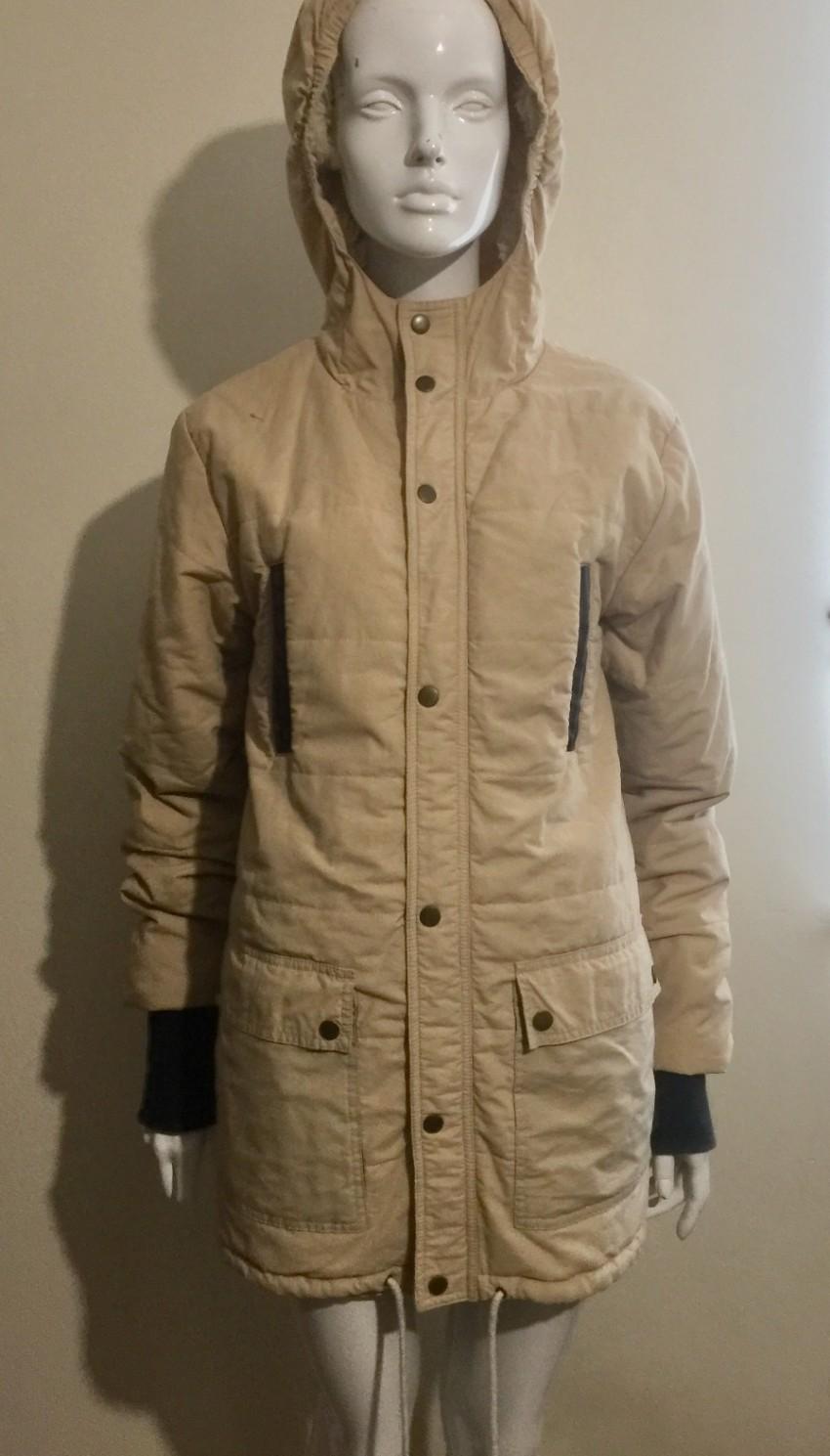 Ganni faux shearling lined hooded coat