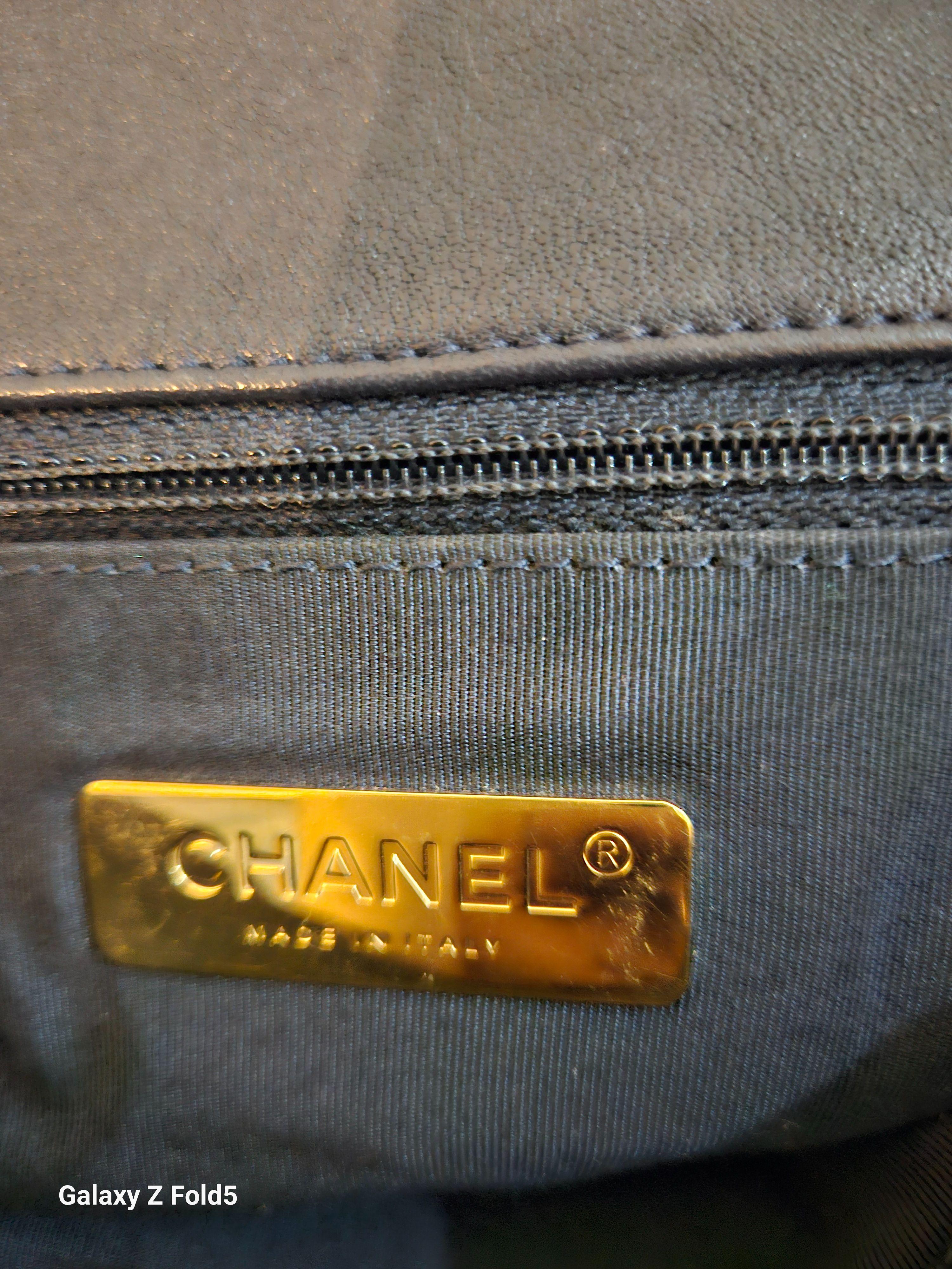 Chanel Navy Blue 19 Large Flap Bag