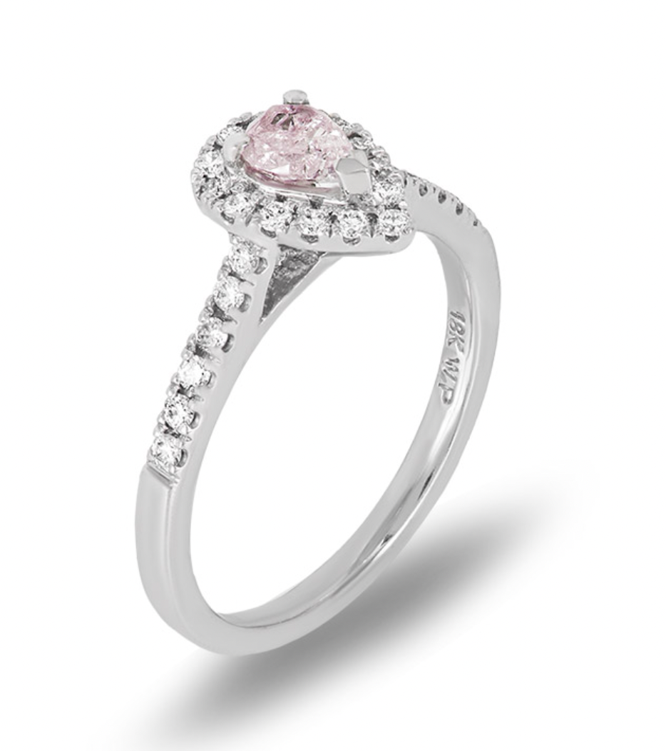 18ct White Gold Diamond Engagement ring  - Size 51