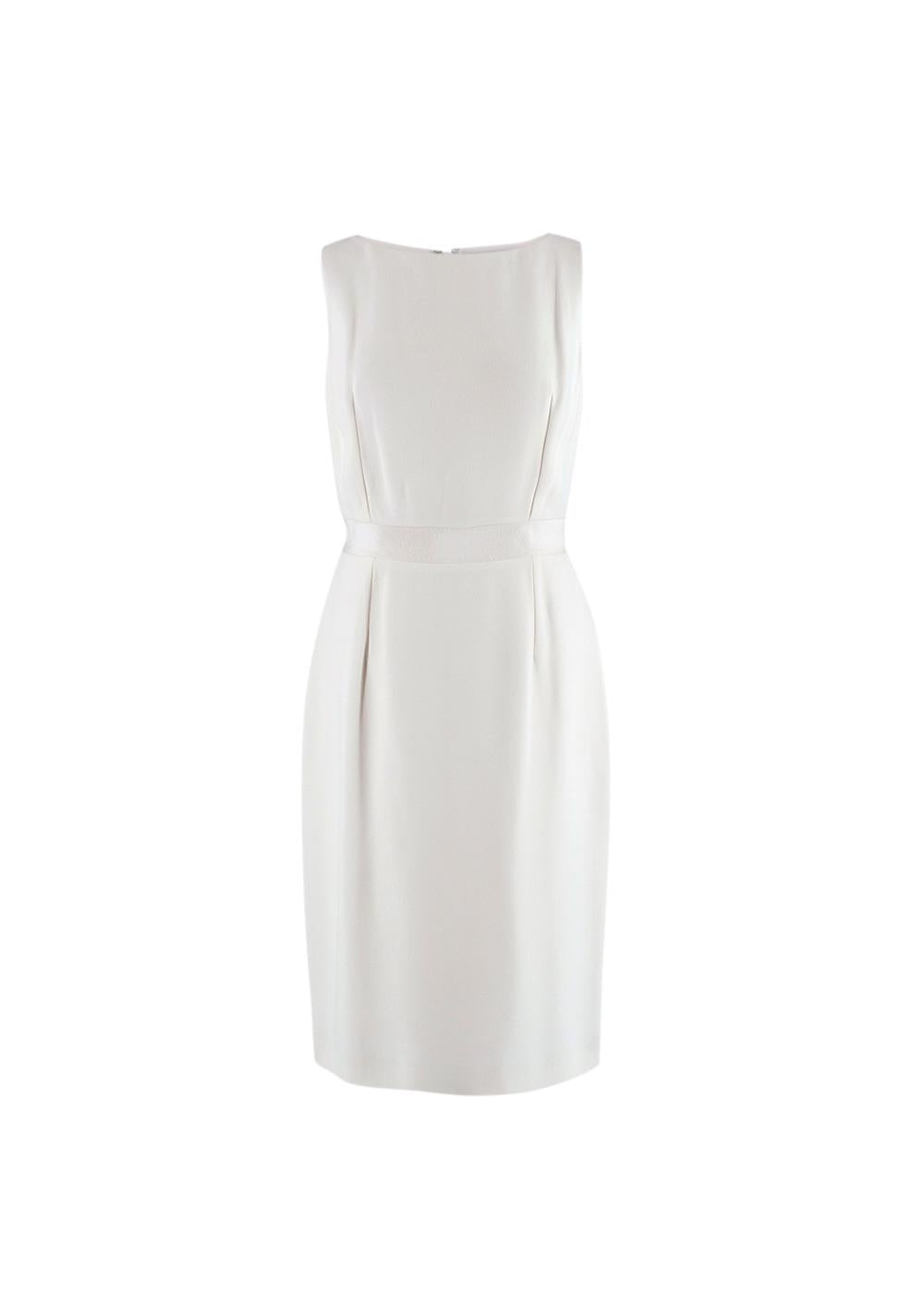Cream Sleeveless Midi Dress