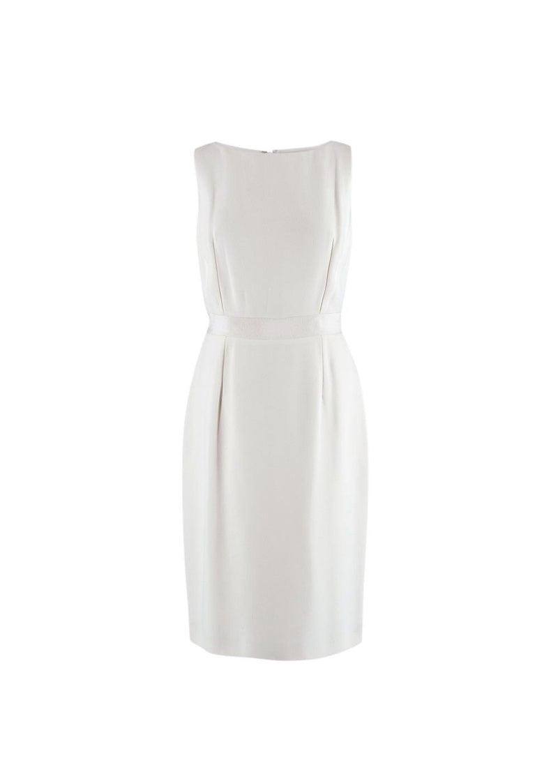 Cream Sleeveless Midi Dress