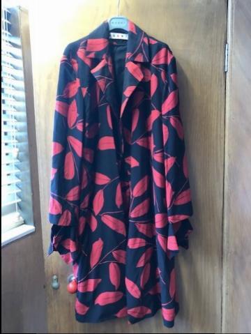 Marni Red & Black Kimono Coat