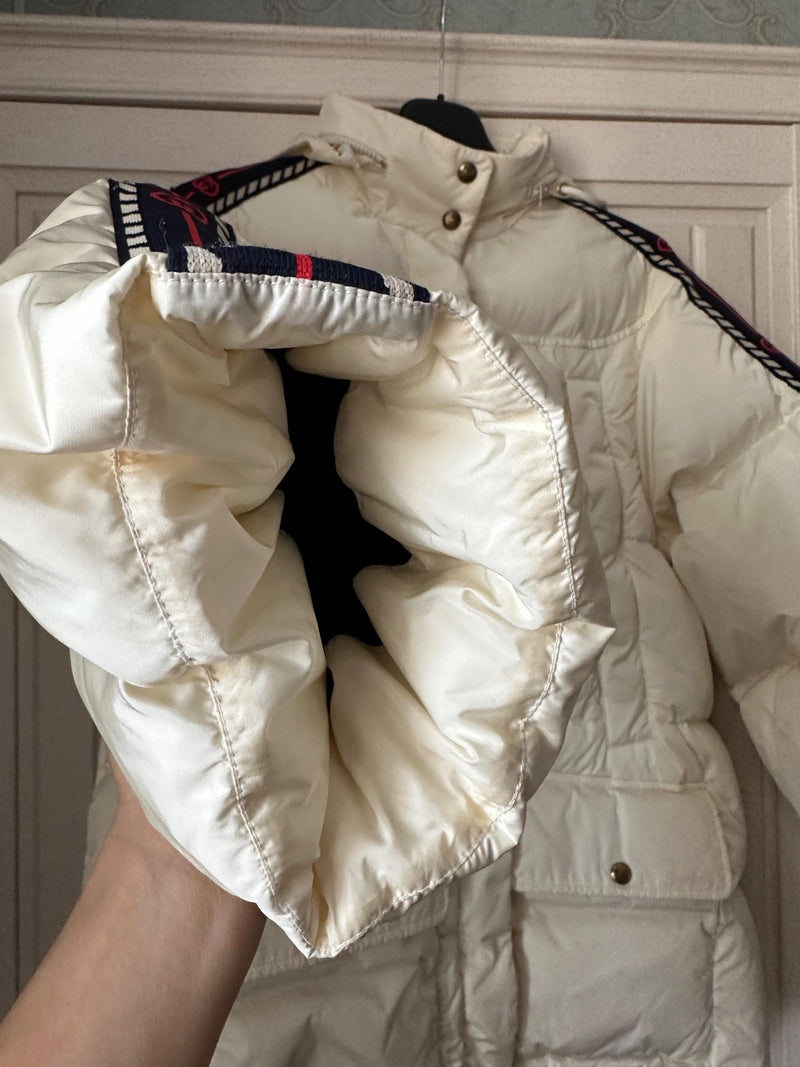 Gucci Ecru Logo Detail Padded Coat
