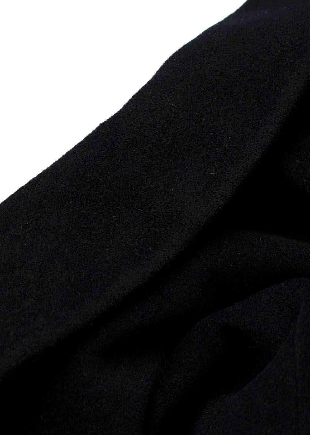 Jil Sander Black Soft Angora Wool Blend Coat/Jacket