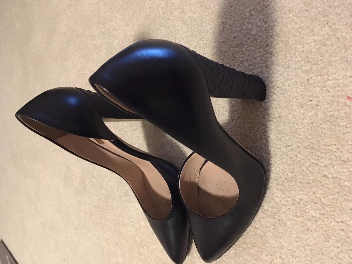 Reed Krakoff black pumps with mock python Heels