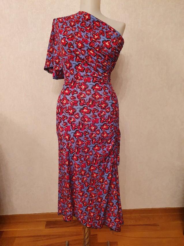 Derek Lam 10 Crosby One-shoulder floral stretch-jersey midi dress