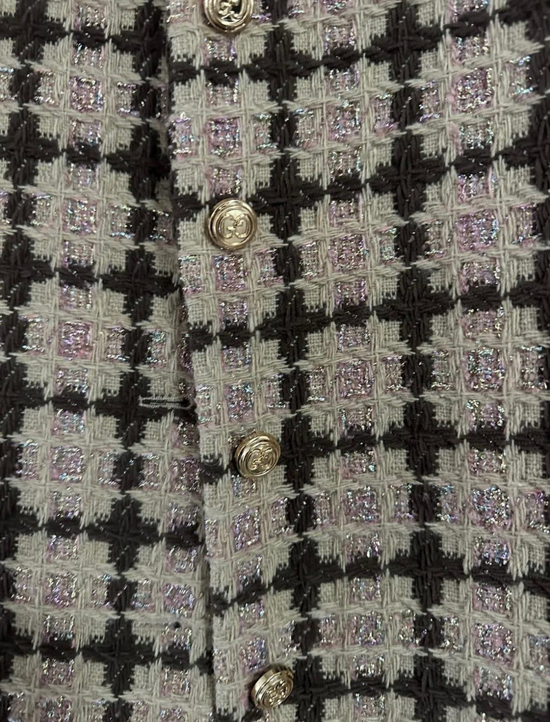 Gucci Brown Checked Tweed Jacket