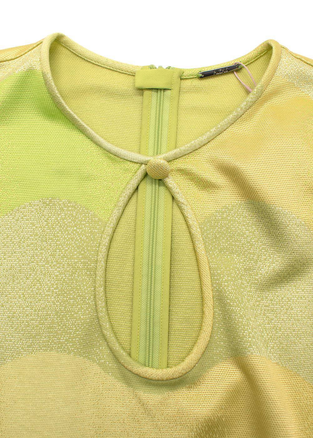Alexis Chiara Lime Wave Cut Out Dress