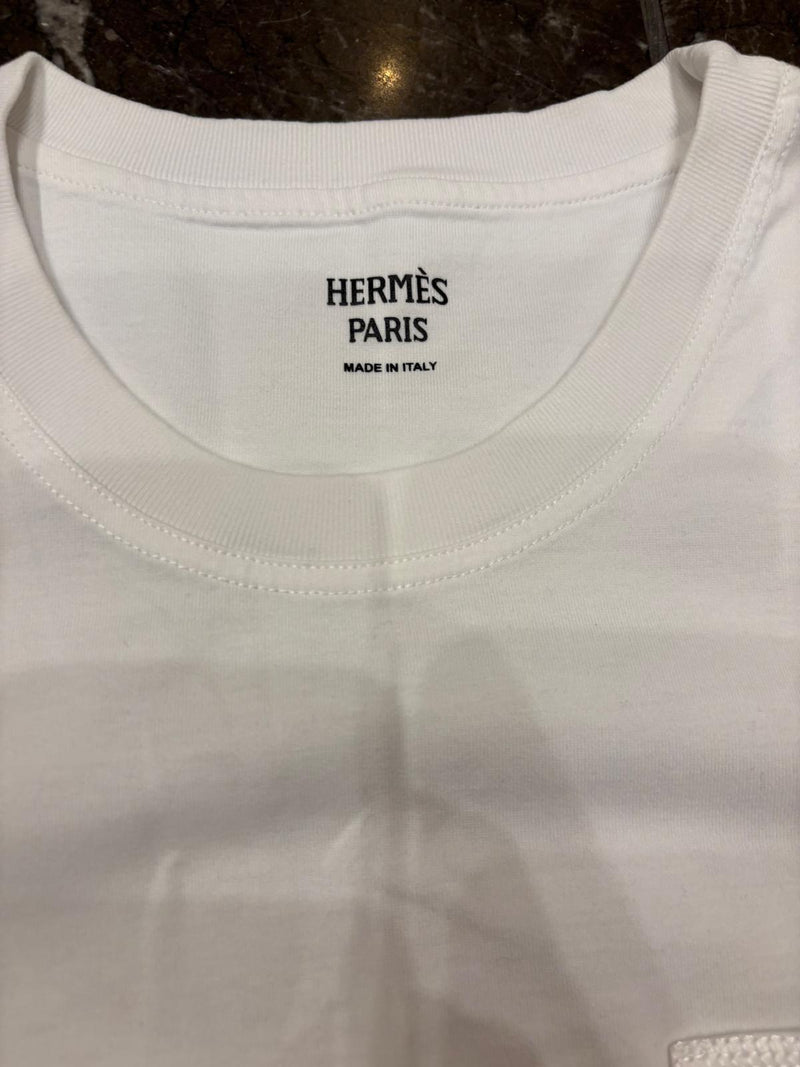 Hermes White Cotton T-Shirt Dress