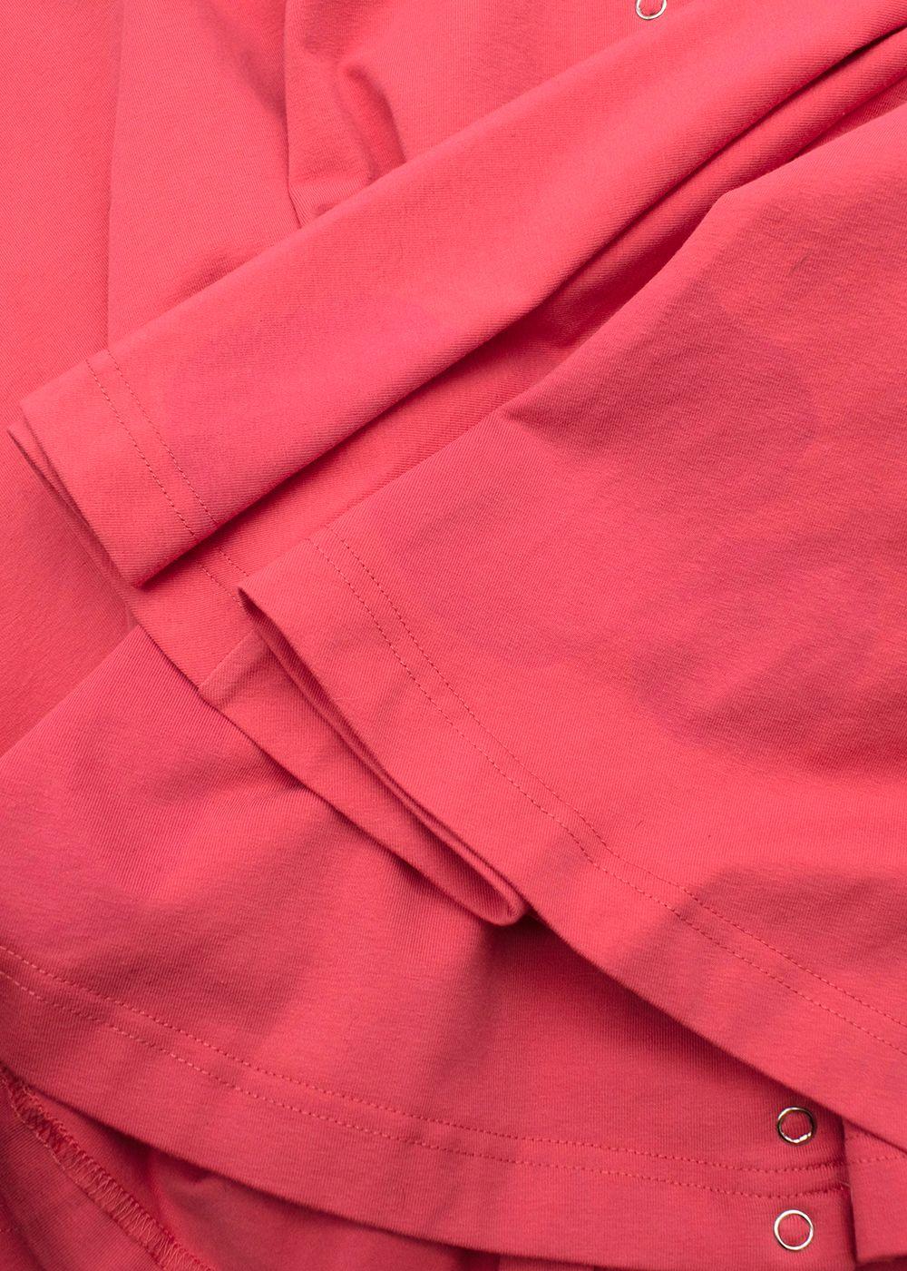 Coral Pink Midi Dress with Poppers