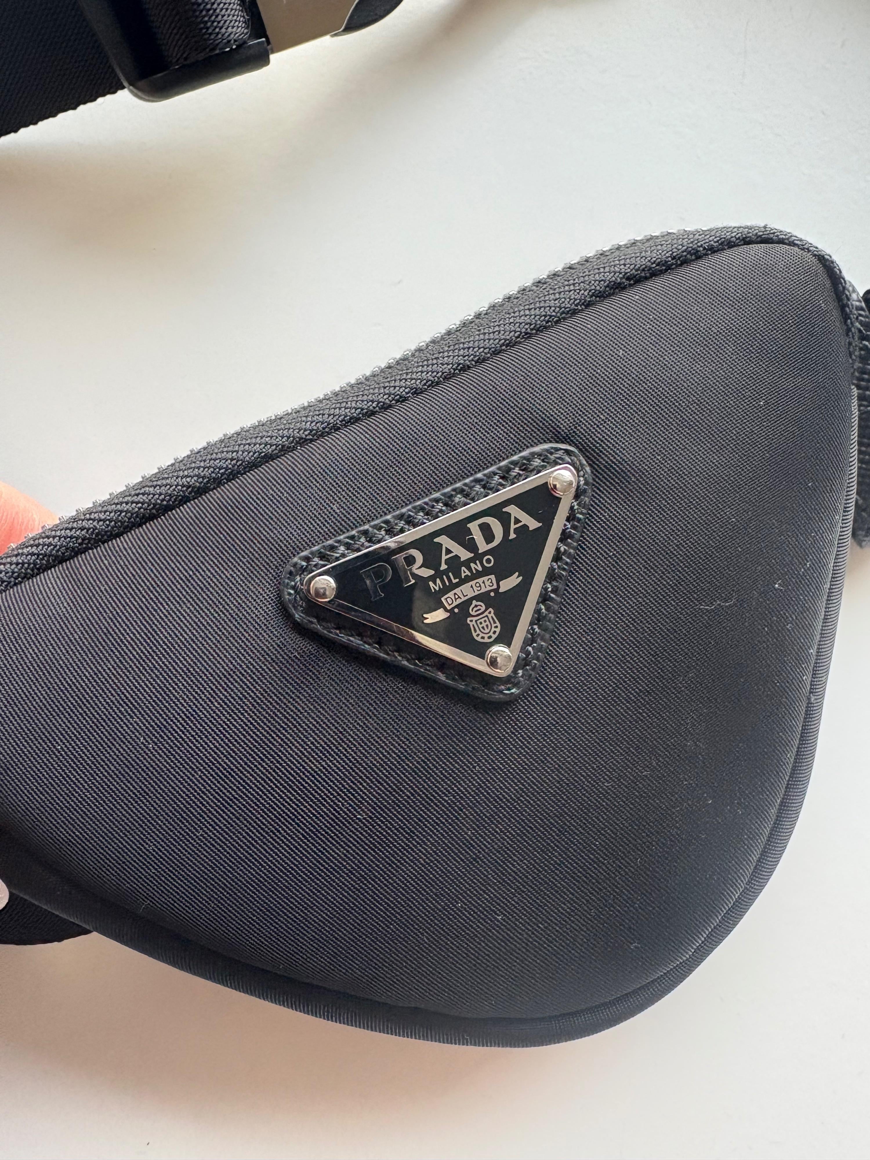 Prada Black Nylon Belt Bag