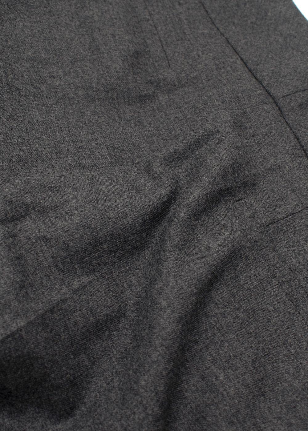 Altuzarra Grey High-Rise Wool-Blend Wide-Leg Trousers