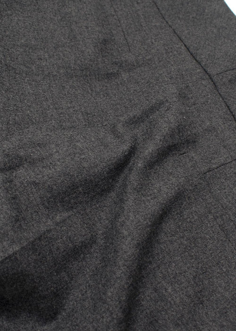 Altuzarra Grey High-Rise Wool-Blend Wide-Leg Trousers