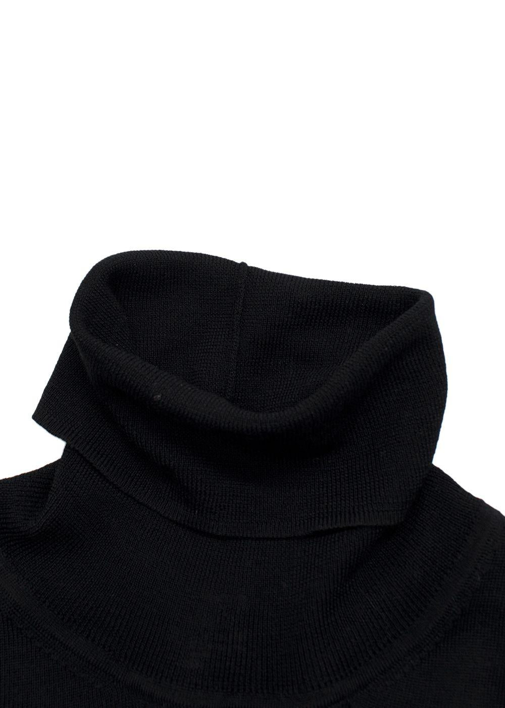Toteme Black Wool Cocoon Maxi Dress