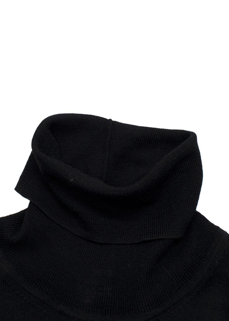 Toteme Black Wool Cocoon Maxi Dress