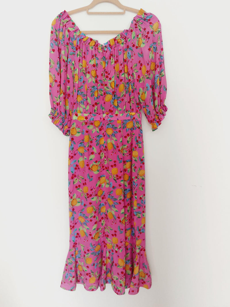 Saloni Pink Floral Olivia Dress