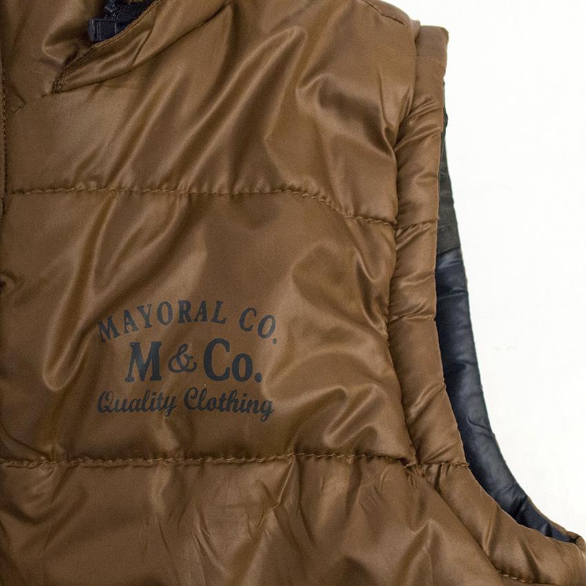 Mayoral Kids Puffer Vest with Detachable Hoodie
