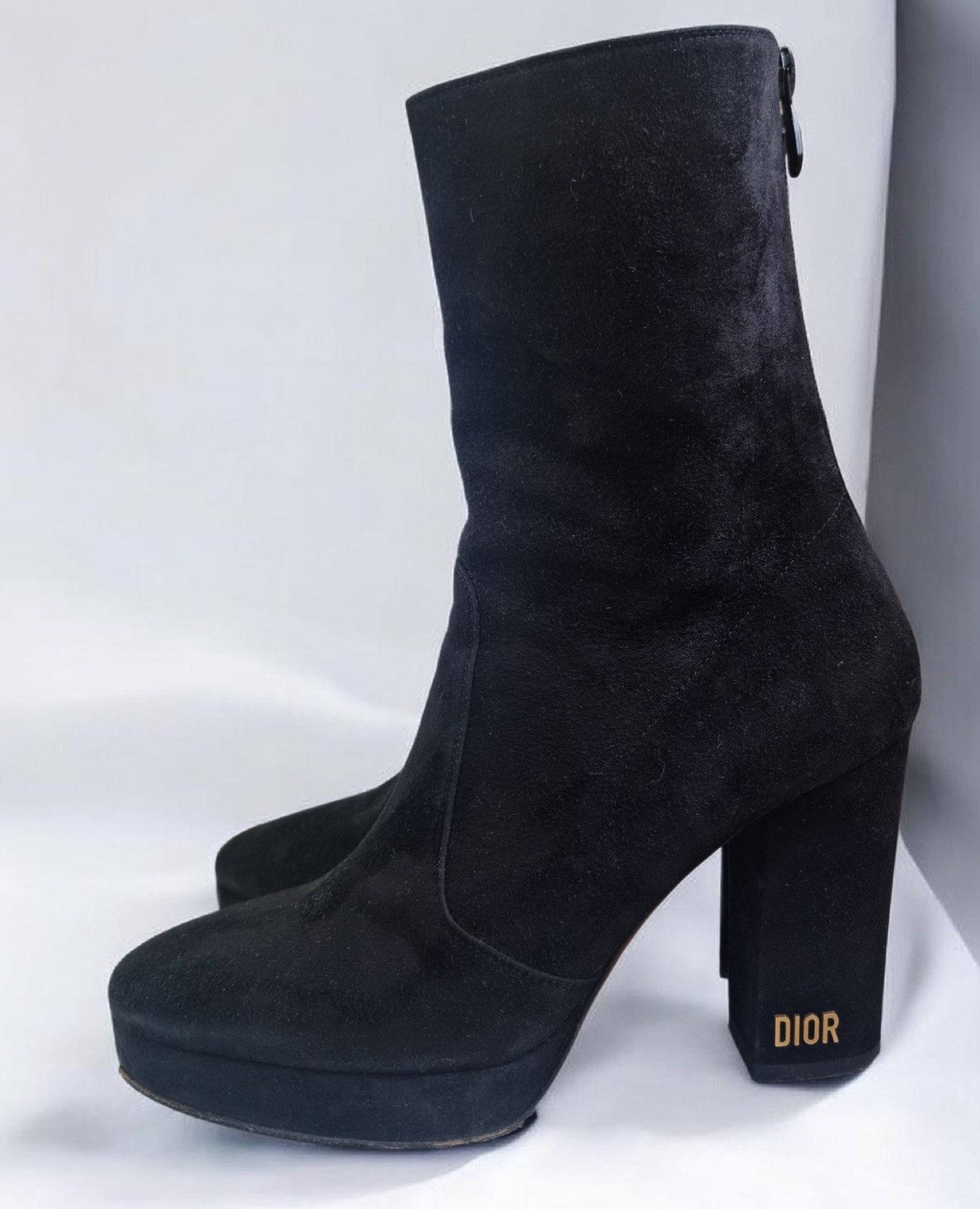 Dior Black Suede Ankle Boots