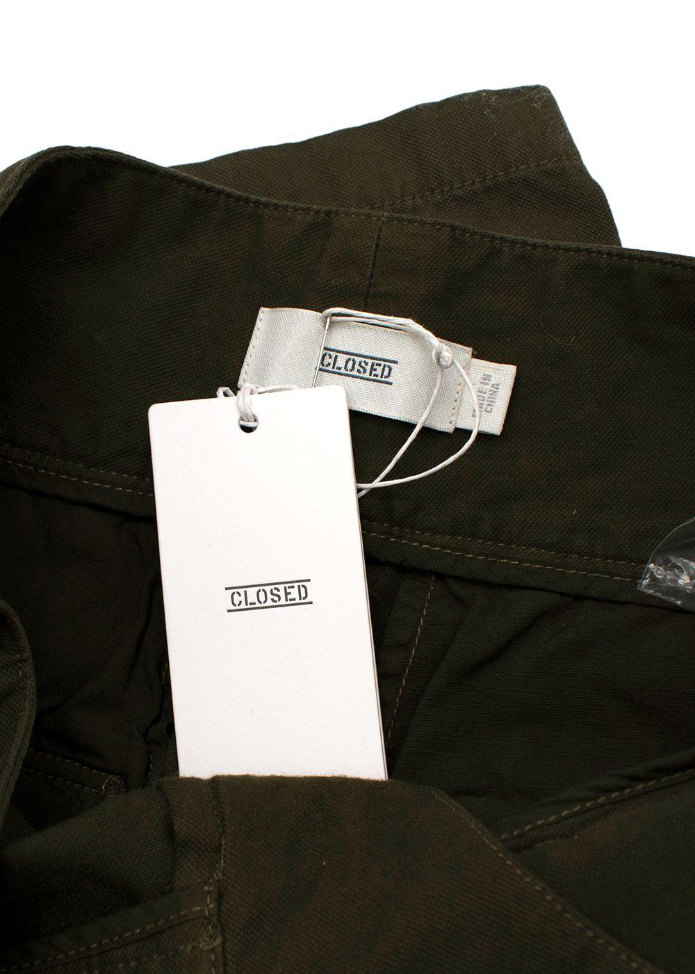 khaki cotton twill Gwen caro trousers