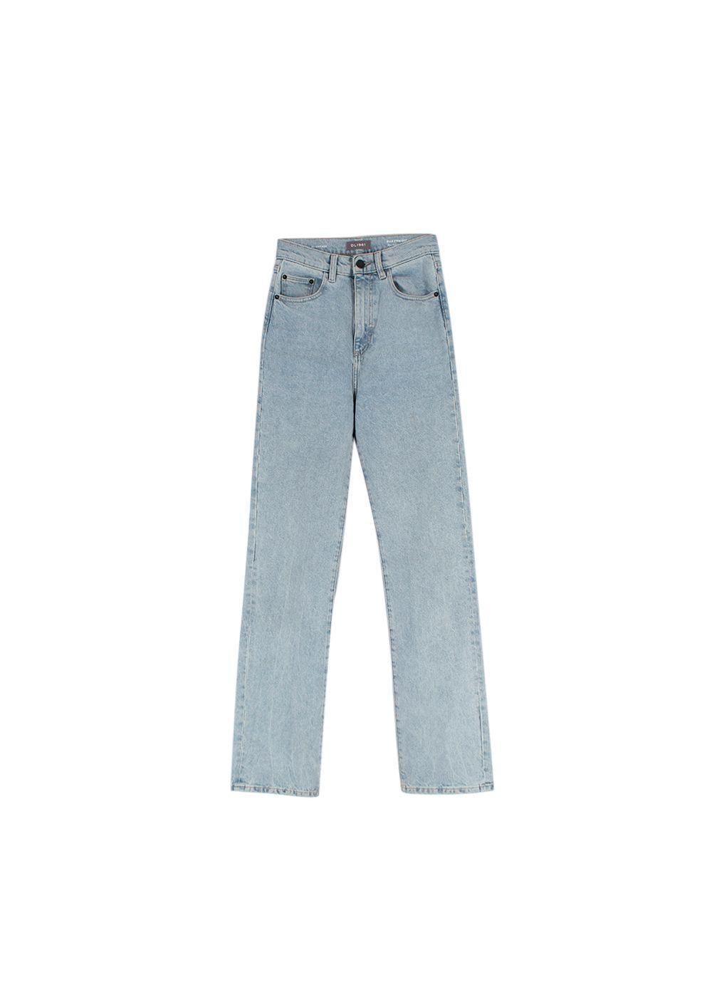 Ella Light Blue High Rise Straight Leg Jeans