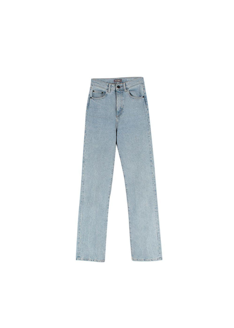 Ella Light Blue High Rise Straight Leg Jeans