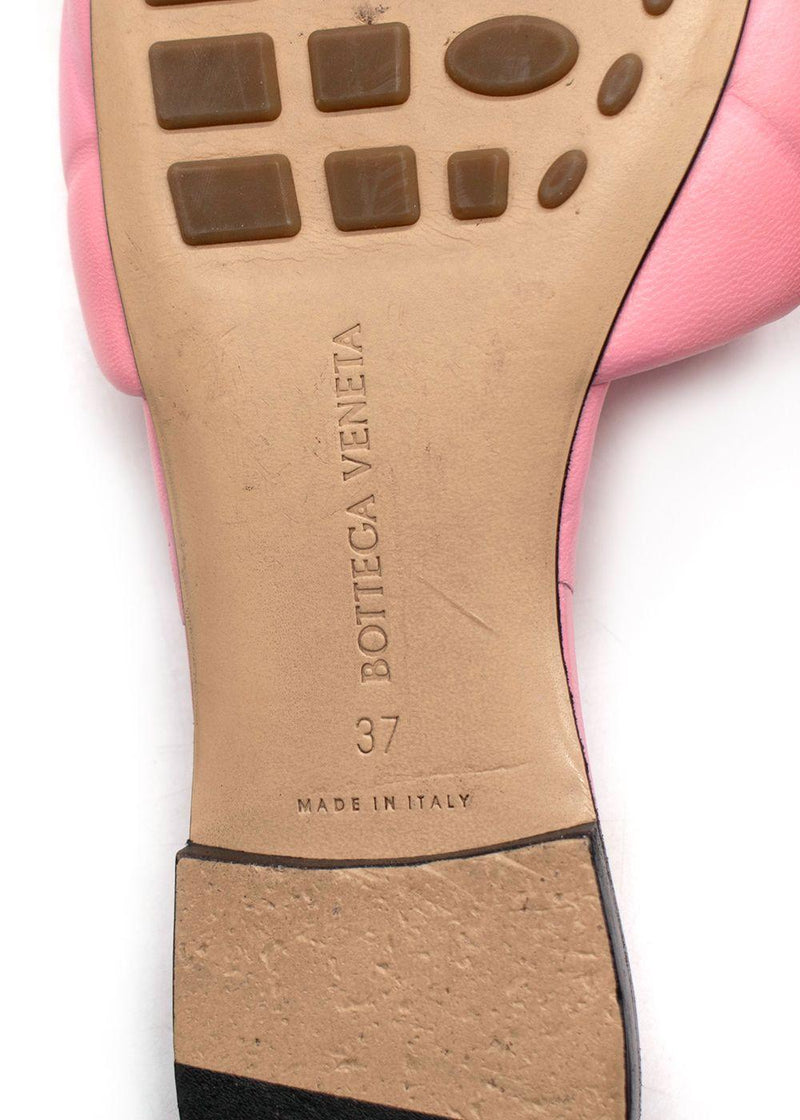 Bottega Veneta Pink Lido Flat Sandals