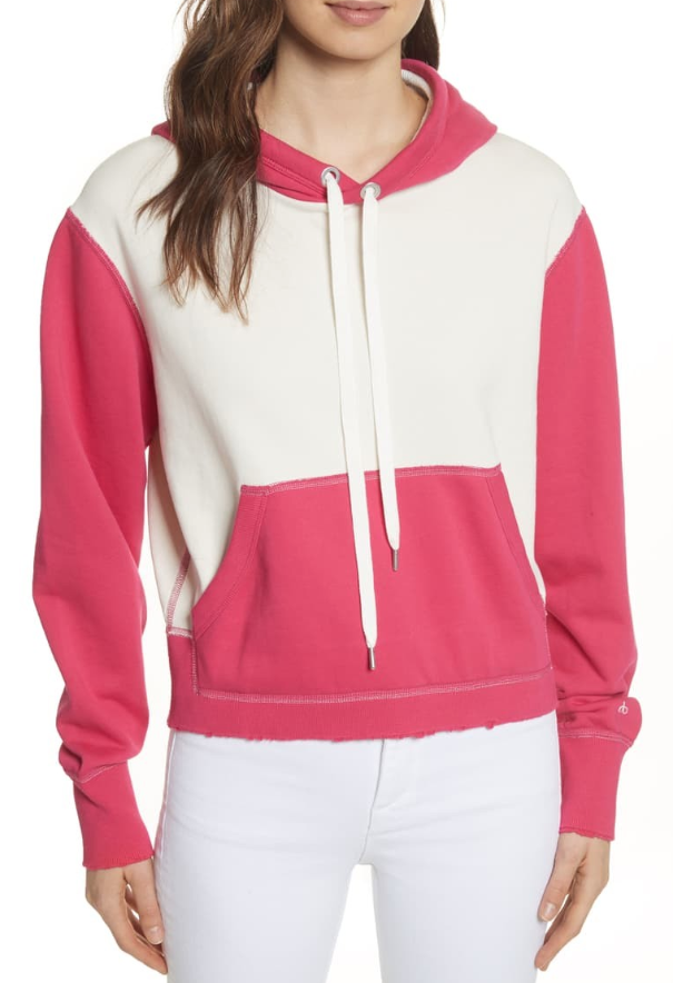Rag & Bone Shrunken Colour Block Hoodie