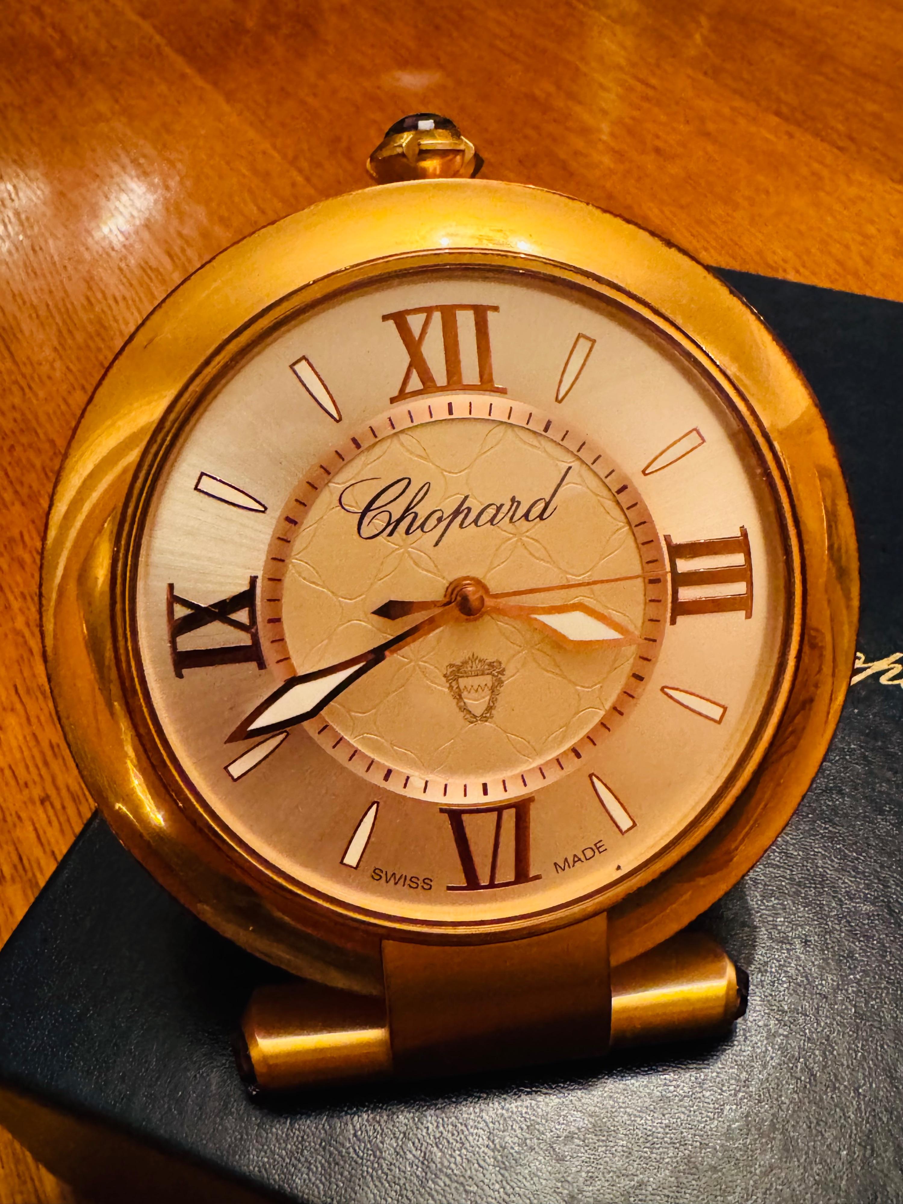 Chopard Imperiale Rose Gold Alarm Clock And Pen