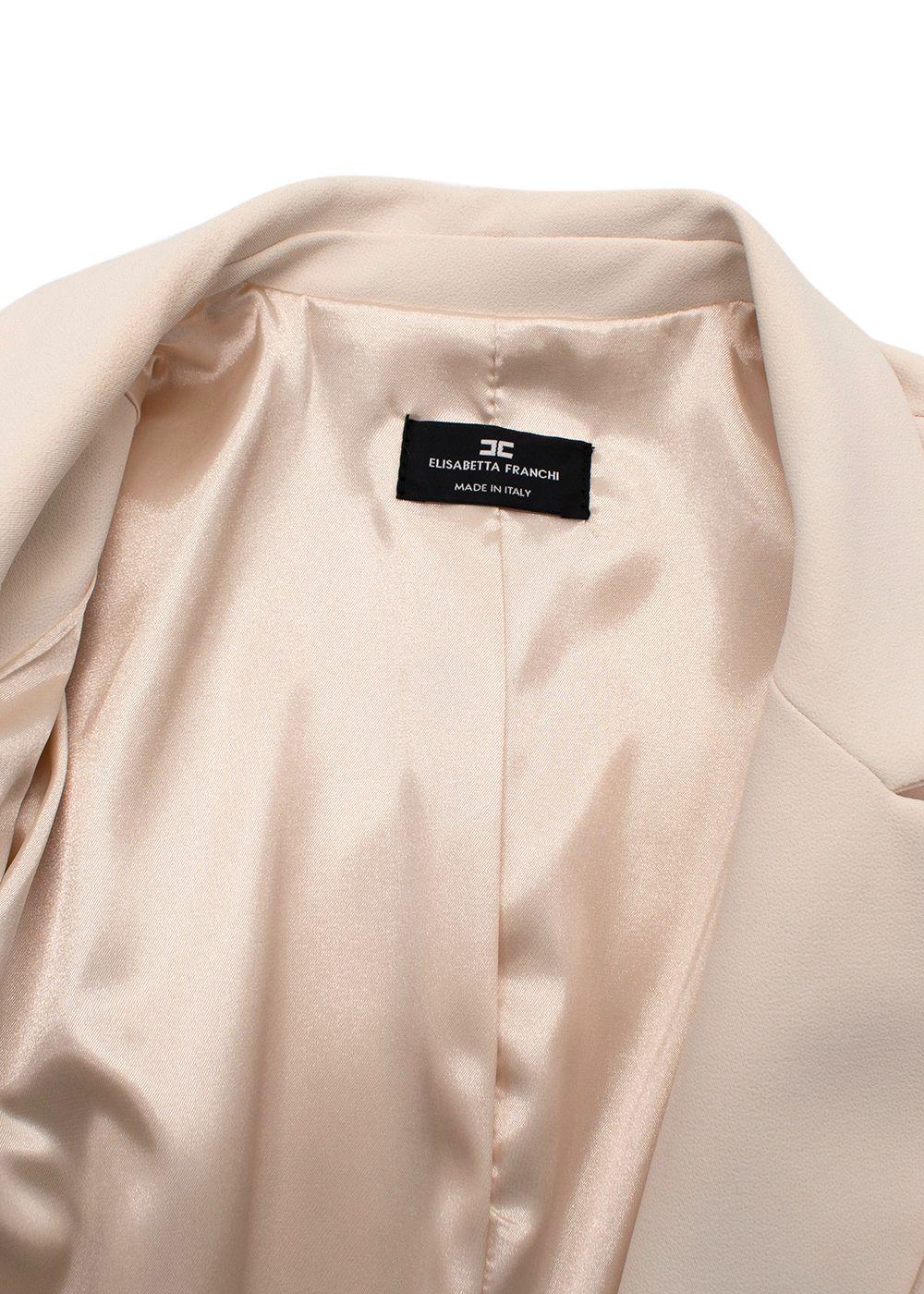 Elisabetta Franchi Beige Abito Donna Blazer Dress