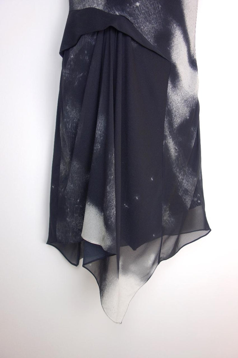Helmut Lang Printed stretch-silk dress