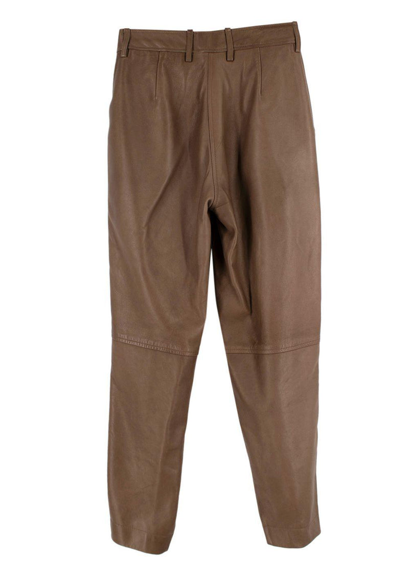 Bouguessa Brown Leather Pants