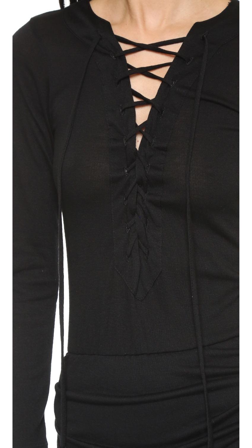 LNA Lace Up Dress