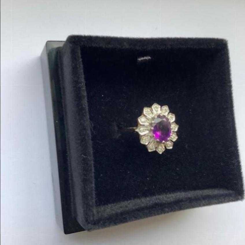Bespoke Vintage Amethyst & Diamond Ring