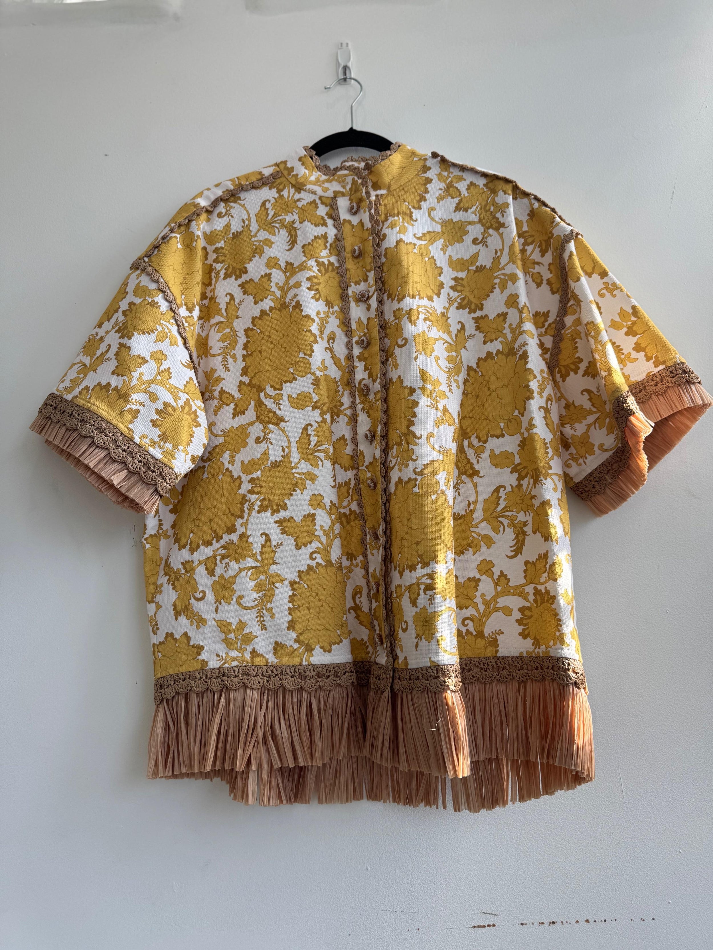 Zimmermann Yellow Postcard Fringed Shirt