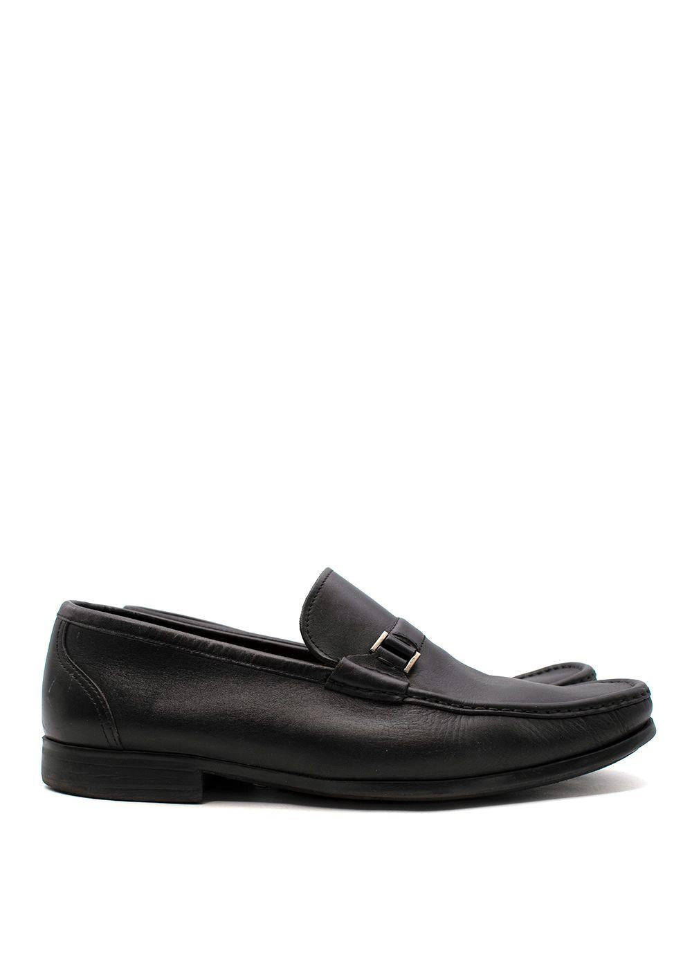 Magnanni Black Leather Loafers