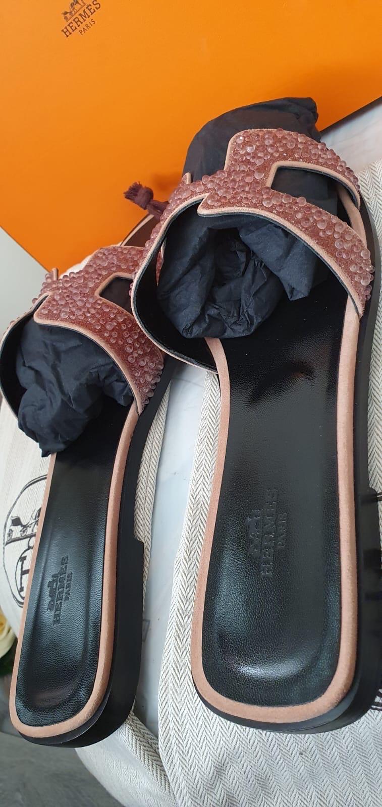 Hermes Embellished Oran Sandals
