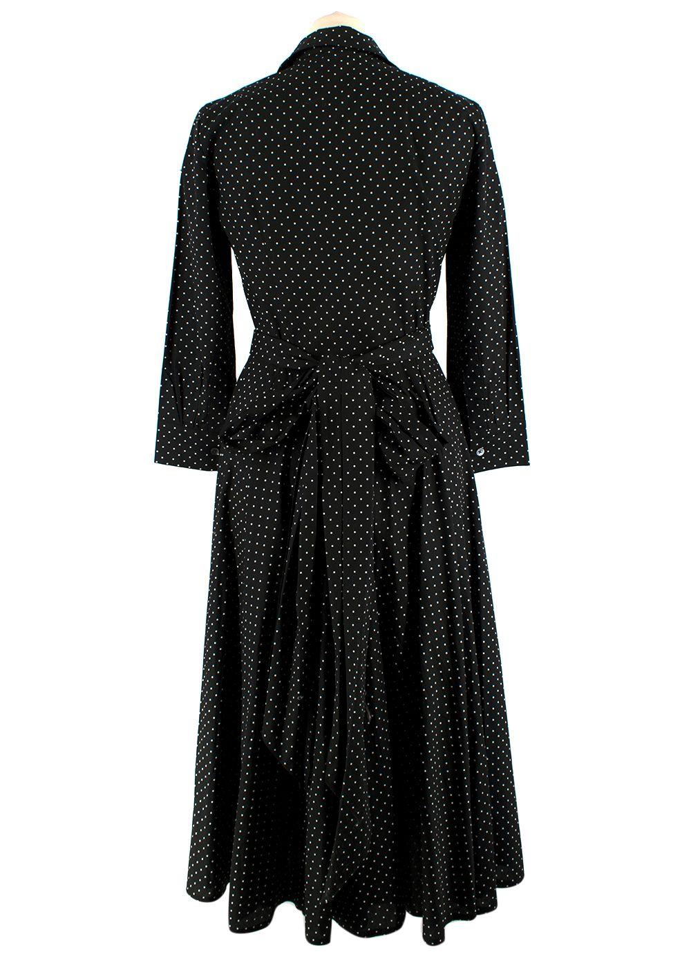 Michael Kors Black Polka Dot Wrap Front Dance Dress