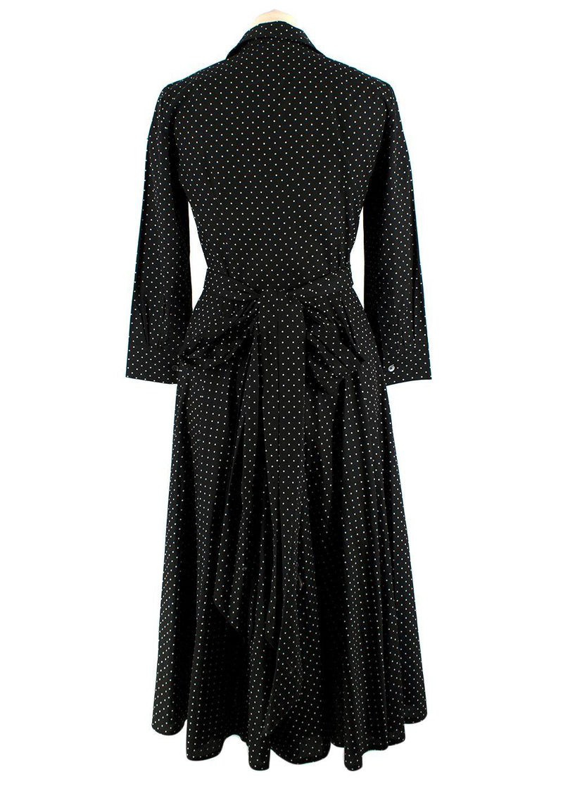 Michael Kors Black Polka Dot Wrap Front Dance Dress