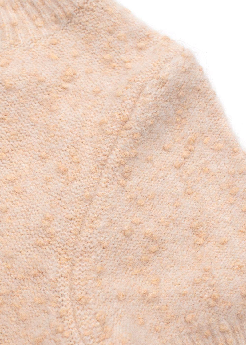 Sandro Peach Short Sleeve Alpaca Blend Jumper